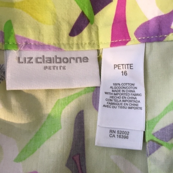Liz Claiborne pleated novelty print mini skirt - Picture 6 of 7
